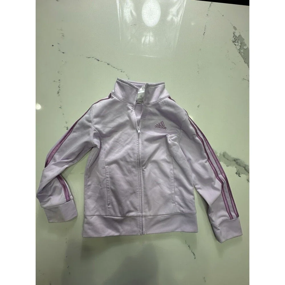 Girls Purple  Full Zip Adidas Adicolor Classic Track Jacket Size (5)(0060)